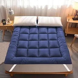 Blue Home Super Soft 500 GSM Microfiber 2 Inch Mattress Topper – All‑Season Plush, Breathable & Hypoallergenic – Washable, Extra‑Thick Comfort (Queen, Double, King) (Dark Blue, Double(72X72Inch))-image-36