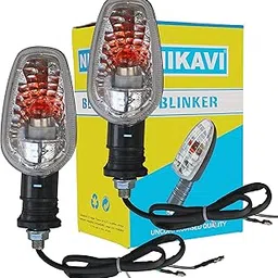 NIKAVI INDA24A Blinker Indicator Assly. Compatible for TVS Star City White - Rear (Set of 2)-picture-55