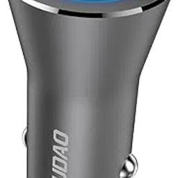 DUDAO R4MAX 55W Premium Metal Body Super Fast Car Charger with Dual PD Port Qualcomm QC4.0 & PD emits a Soft Blue Light Compatible iPhone/Galaxy/Oppo/vivo/one+, Pixel, Mi All Devices (Grey)-image-51