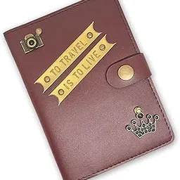 the bling stores "to Travel is to Live Finish PU Leather Quotes Passport Covers Holder for Men and Women & Loved Once-picture-46