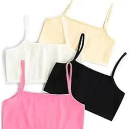 BRAAFEE Pack of 4 Girls Beginners Non Padded Teenager Full Coverage Cotton Stater Kids Bra-image-12