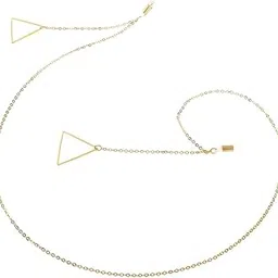 atorse ATORSE® Anti-Slip Triangle Pendant Eyeglasses Chain Eyewear Neck Cord Strap Holder 75 Cm Gold for Women Lady Girls-picture-30