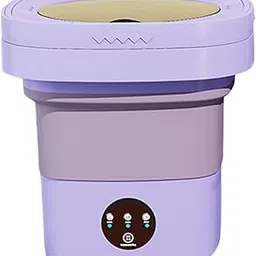 Techking 𝟮𝟬 𝗬𝗘𝗔𝗥𝗦 𝗪𝗔𝗥𝗥𝗔𝗡𝗧𝗬 Folding Portable Washing Machine – Compact 6.5L Mini Washer with 3 Cleaning Modes, Drain Basket, US Plug, Ideal for Small Items - 𝗠𝘂𝗹𝘁𝗶𝗰𝗼𝗹𝗼𝗿-image-46