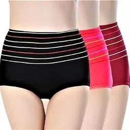 kietties Women's Cotton Blend Bikini (Panty (P3)-Black-Pink-Maroon_L)-picture-46