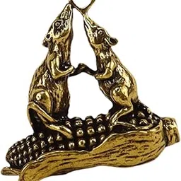 CALANDIS Brass Mouse Keychain Mini Simulated Mouse Figurine for Cafe Desktop Tea Room | Figurines-picture-25