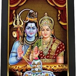 101 Temples - Divinity Eternity Spirituality Shiva Parvathi God Wooden Photo Frame with Wall Hook, 1 Piece | 10” x 13”, Matt Finish-picture-31