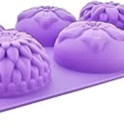 Silicone Chrysanthemum Sunflower Mixed Flower Shapes Soap Mold 6 Cavity Mould-picture-55
