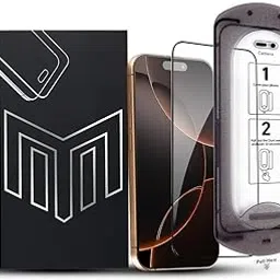 Tempered Glass for iPhone 16 Pro Max – DIY Easy Installation Frame, 9H Screen Protector with HD Clarity, Scratch Resistant, Oleophobic Coating, Dust Guard for Ear Speaker, Bubble-Free | 1 Pack-picture-39