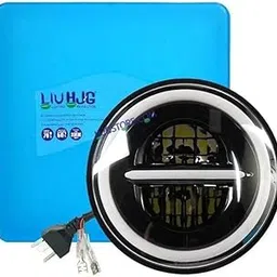 LIU HJG 7 Inch LED Motorcycle Headlight, Black Polycarbonate, 40W Universal Fit, Front Position with LED Technology, Single Unit-image-28