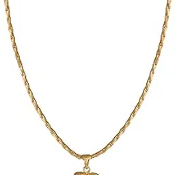 cute gold One Gram Micro Gold Plated Fashion Jewellery Traditional Handcrafted Dollar Pendant Chain for Women & Girls (24 inch)(DC-1132)-picture-24