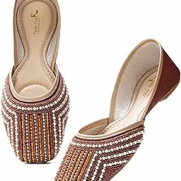 FROH FEET Traditional Punjabi Jutti | Handcrafted Mojari for Women | Wedding & Festive Collection Women & Girls-picture-16