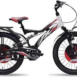 Hero F11 Kids Bike | Dual Suspension, SEMI Fat Tyres, 20-Inch Wheels, Alloy Steel Frame | Modern Design - Black-image-9
