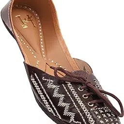 heer Leather jutis Loafers for Women (Brown)-picture-39