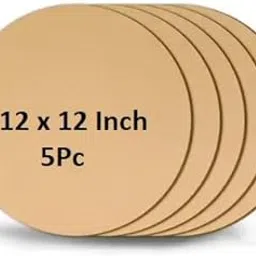 Round Craft Board for Art Projects, 12 x 12 Inch, Beige, 5 Pieces Set, Drawing and Painting Surface-image-61