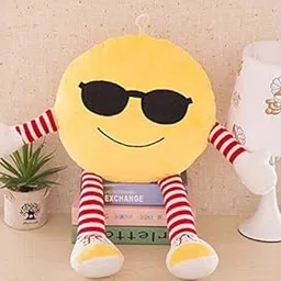 HUG 'n' FEEL SOFT TOYS Emoji Pillow Soft Toys, Baby Toys, Kids Toy, Toy for Girl, Birthday Gift for Girl/Boys, Kids Toys for Boys/Girl, Miniso Soft Toys, Toys Gift Items, (Cool Emoji Pillow)-image-81