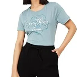 Women Cotton Printed Regular Fit T-Shirt-image-97