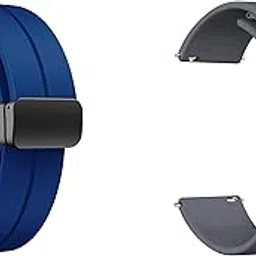 ACM Combo Pack Watch Strap Silicone Belt Magnetic Clasp 22mm compatible with Casio Watch 22mm Models Sports Hook Band-picture-37