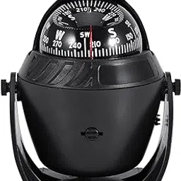 LED Light Marine Digital Compass, LED Light Pivoting Compass Dashboard Dash Mount Suitable for Car Boat and Truck Black image 1