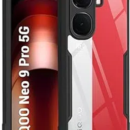 TheGiftKart Shockproof Crystal Clear Back Cover Case for iQOO Neo 9 Pro 5G | 360 Degree Protection | Protective Design | Transparent Back Cover Case for iQOO Neo9 Pro 5G (PC & TPU, Black Bumper) image 1