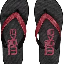 hawalker Waka Prime Men's Flip Flops Made with 100% Natural & Durable Rubber | Comfortable Hawai Chappals with Double Colour Strap | Regular Wear Slippers image 1