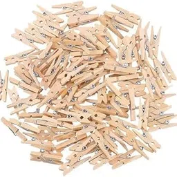 GIRLYZ Attire Wooden Clips,Beige Mini Wooden Photo Pegs, Paper Clips Clothespins Craft Pegs for Hanging Photos Craft DIY Decoration - 1 inch (Pack of 20 Clips)-image-67