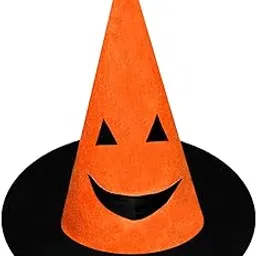 Kaku Fancy Dresses Witch Hat for Girls, Witch Costume Accessory for Halloween Party Prop Multicolor Witch Hat-image-61