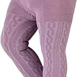 syga Baby Tights For Girls Soft Cotton Infant Leggings Toddler Solid Knit Stockings Socks Newborn Warm Crochet Pants (12-24 Months, Purple)-picture-53