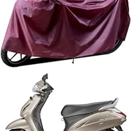 GOSHIV Water Resistant Scooter Body Cover Compatible for Honda Activa 6G Polyester Fabric Outdoor Indoor Protection (Maroon)-image-36