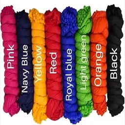 nakoda creation Cotton Blend Solid Dupatta For Women,Pack of 8_Pompom Pack of 8_3 No. Design-picture-12