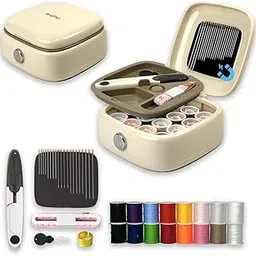 Sewing Kit Magnetic, Needle and Thread Kit with Sewing Supplies Travel Small Sewing Kit Portable for Adults Beginners (White)-picture-42