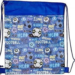 Demoda 10 Pack Football Theme Return Gift Party Supplies Favors Drawstring Bags for Kid's Birthday as Loot and Goodies Bags for Boys Girls Gifts Candy Snacks Storage Bag-picture-27