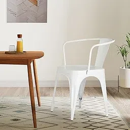 Amazon Brand - Solimo Jedtona Chair (Rustic Iron, White, 1 Piece)-picture-18