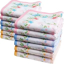 Ublic Store 100% Cotton Women's Floral Handkerchiefs/Hankies for Women (Size: 12X12 inch_12 Piece)-picture-57