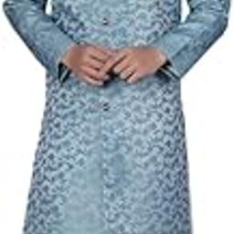 xepon Mens Ethnic Wear SKY Color Traditional Indo Western With Churidar Pajama Set-picture-1