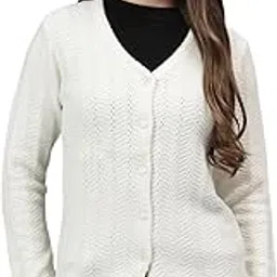 cantabil Self Design V-Neck Full Sleeves Regular Fit Women Casual Sweater | Casual Sweater for Women | Women Sweater for Winter Wear (P_LSWT00152)-picture-12