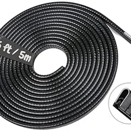 HARIKARAN Anti-Scratch Anti-Collision Heavy Duty Edge Guard Door Protection U Shape Edge Trim Rubber Seal Protector Rubber Clips Fit for All Cars - 16Ft 5 Meters (Black)-image-73
