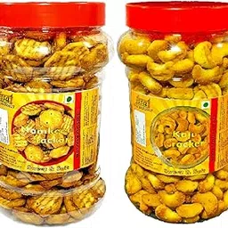 Foods.shopkruz Combo Namkeen Crackers Hexo and Ajwain Biscuits in 2 jar 250g Chotu biscuit pack-picture-58