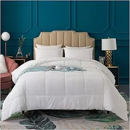 KASENTEX Luxury Plush Sherpa Comforter, Cozy Reversible Faux Fur Machine Washable Bedding, Bright White, Twin/Twin XL Size-picture-24