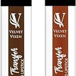 Matte Liquid Lipstick Duo Pack, Rich Coco #16 & Brownie Babe #15, Waterproof Long-Lasting Formula, Velvet Finish, 3.2ml Each, Non-Transfer, All Skin Tones-image-0