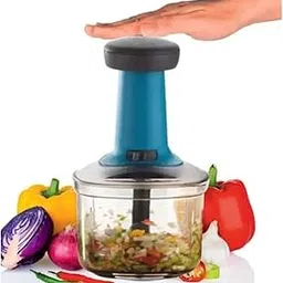 1L Push Chopper for Kitchen | Manual Vegetable & Fruit Cutter with 4 Stainless Steel Blades | Hand Press Food Chopper-picture-17