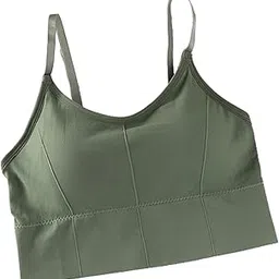 crusila Women’s Lightly Padded Sports Bra and Panty Set | Shapewear Sports Bra Suitable for Gym Running Swimming Night wear | Seamless Smooth Silk Sports Bra-picture-14