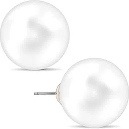 salve Classic Crystal Pearl Ball Big Earrings | Women and Girls Fashion Gift | Stylish Party Pearl Stud Earrings for Women | Moti Earring-picture-56