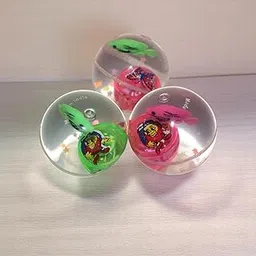 LED Flashing Bouncing Ball for Kids | Pack of 2 | Fun Toy for Toddlers and Kids | Transparent Water Filled Rubber Baby Balls | Soft and Colorful Light-picture-27