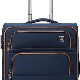 swiss military Stella Luggage Bag, Soft-Sided Spinner Trolley Bag, Cabin Luggage Overnighter, Durable Polyester Material, Ergonomic 360° Rotatable Wheels, 3 Dial Lock, 43 Cms, 32L Capacity, Blue-picture-4