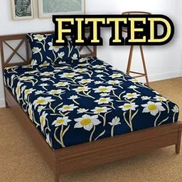 Fitted CottonSingle Bedsheet (Elastic) with 1 Pillow Cover Single Gold 287-picture-23