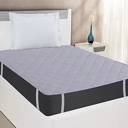 Wings Star Waterproof King Size 72x78 inch Cotton Quilted Mattress Protector Breathable Hypoallergenic Noiseless Ultra Soft Elastic Fitted Bed Protector Mattress/Bed Cover (6.5x6 ft, Grey)-image-22