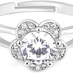 giva 0.925 Sterling Silver Ring For Women (Silver)-picture-50