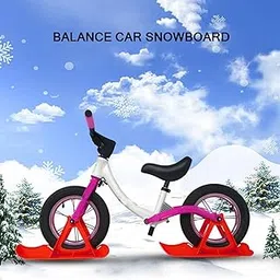 Calandis Kids Ski Sleigh Attachment Snow Balance Bike Grass Skiing Board Red-picture-22