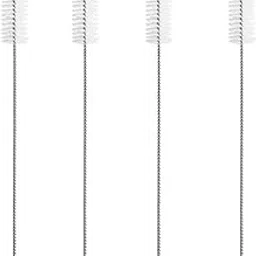 Brain Freezer Baby Straw Cleaning Brush Combo Cleaner Rotation 360 Degrees -White (Pack of 4, Standard)-picture-10