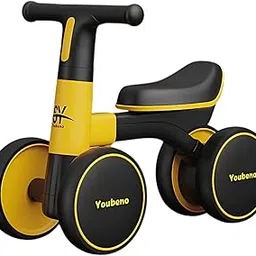 Balance Bike, 4-Wheel Toddler Training Scooter,Baby Ride on Car Balance Bike for Kids Children Scooter (Yellow)-picture-36